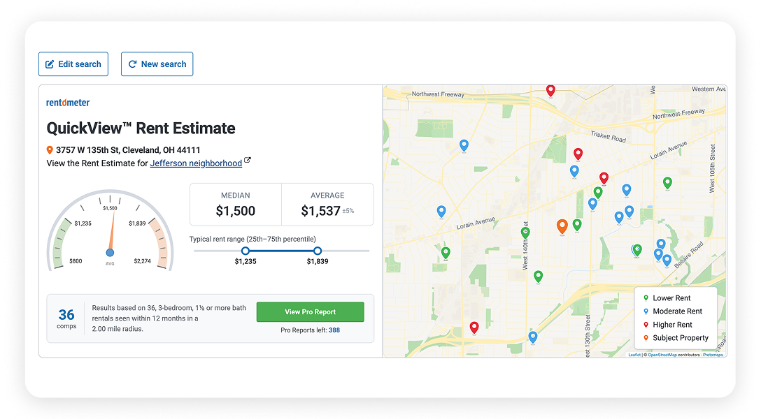 Rent Estimate preview